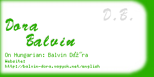 dora balvin business card